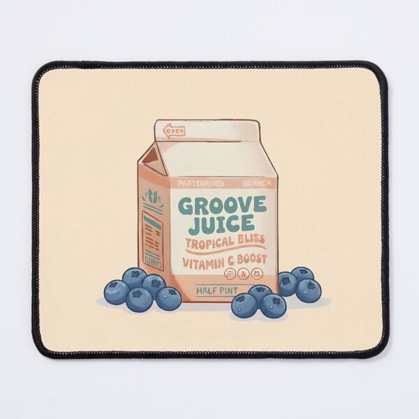 Item preview, Groove Juice Tropical Bliss | Cute Retro Blueberry Milk Carton designed and sold by cozy corner co. .