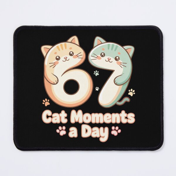 Item preview, 67 Six Seven 6-7 Cat Meme designed and sold by BlightedArt.