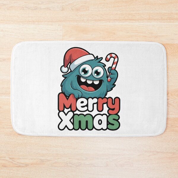 Item preview, Cute Blue Monster Christmas Gift Festive Cartoon Joy designed and sold by chattsuede.