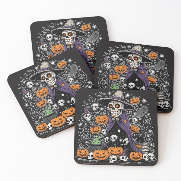 Item preview, Funny Halloween Sorcerer, Pumpkins and Skulls - Witchy Vibes I designed and sold by Skulls & Calaveras.