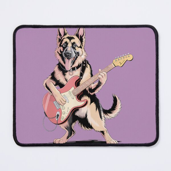 Item preview, Funny German Shepherd Dog Playing Guitar Cool Dog Music Rockpng By Merch, Limited Edition, Perfect designed and sold by Timothy Long.