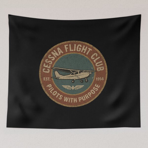 Item preview, Distressed Cessna Flight Club – Vintage Pilot Patch (Est. 1956) designed and sold by getpressedshirt.