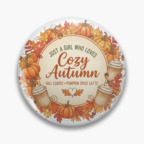 Item preview, Just a Girl Who Loves Fall Leaves, Latte & Pumpkins - Cozy Autumn Vibes designed and sold by Wear Sculpt.