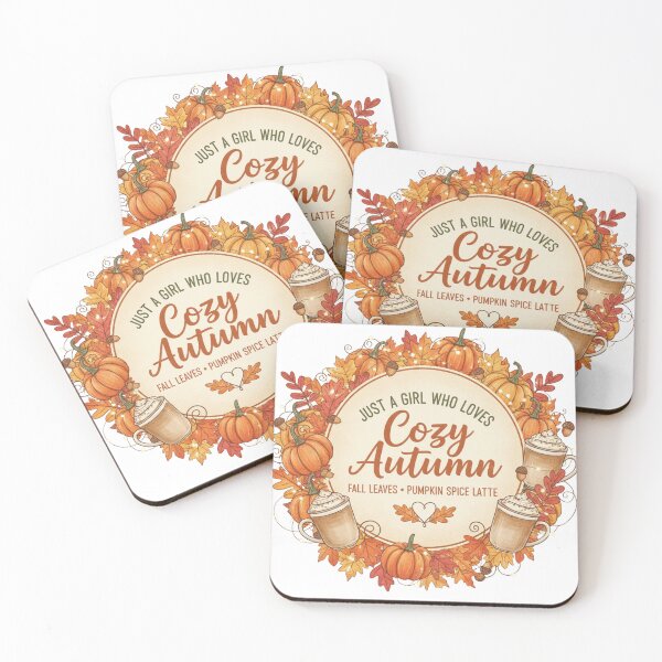 Item preview, Just a Girl Who Loves Fall Leaves, Latte & Pumpkins - Cozy Autumn Vibes designed and sold by Wear Sculpt.