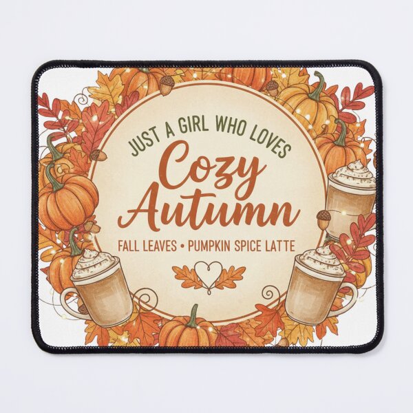 Item preview, Just a Girl Who Loves Fall Leaves, Latte & Pumpkins - Cozy Autumn Vibes designed and sold by Wear Sculpt.