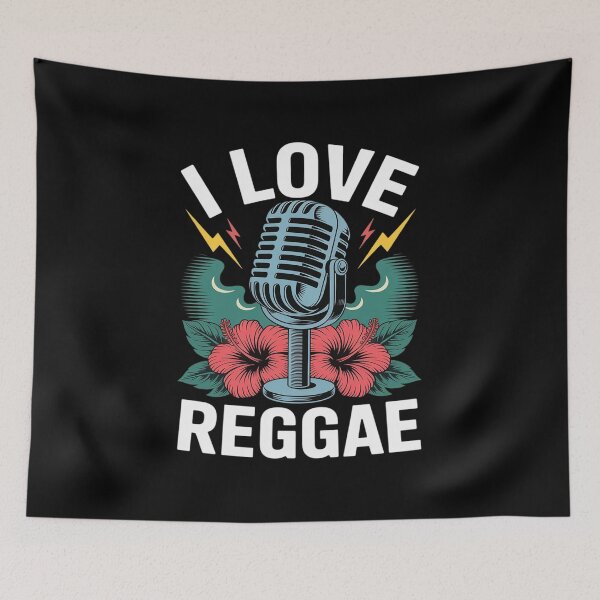 Artikelvorschau, Ich liebe Reggae Mikrofon Hibiskus entworfen und verkauft von tabdejinti.
