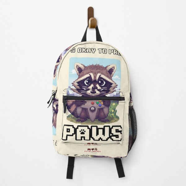 Item preview, Retro Gamer Raccoon Pixel Art Affirmation by PiXELHAVEN designed and sold by WHITE FLAME PRINTS.