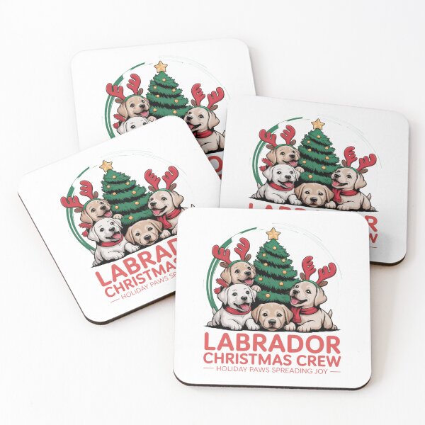 Item preview, Labrador Christmas Crew for Dog Lovers Festive Cartoon Puppies designed and sold by chattsuede.