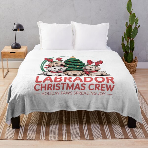 Item preview, Labrador Christmas Crew for Dog Lovers Festive Cartoon Puppies designed and sold by chattsuede.
