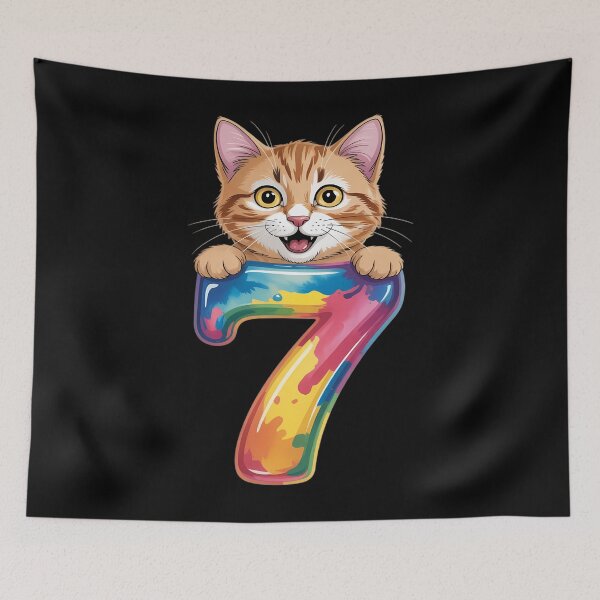 Item preview, CATS 7 YEARS CAT 7TH BIRTHDAY Kids designed and sold by TyraYoung.