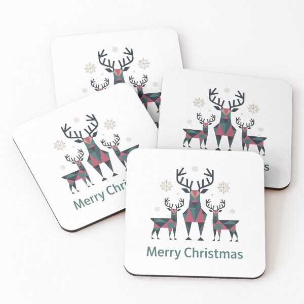 Item preview, Minimalist Geometric Reindeer Christmas Decor Scandinavian Style Modern Festive Accent designed and sold by chattsuede.