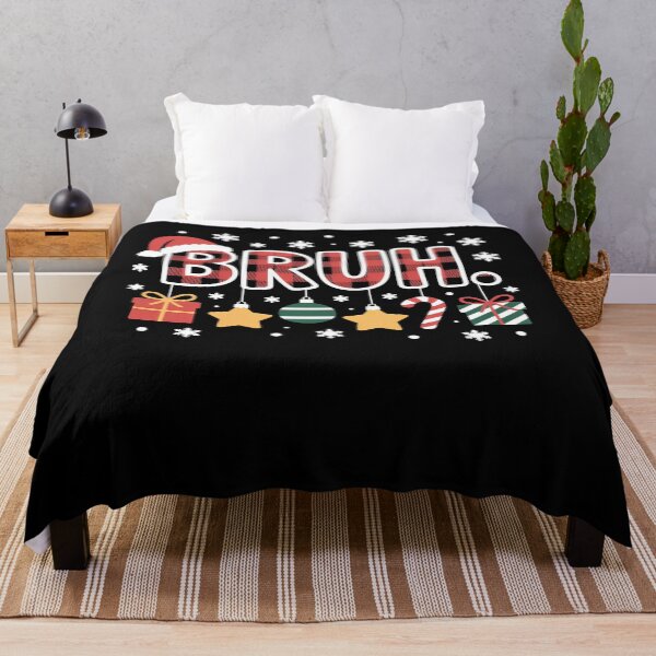 Item preview, Bruh Funny Christmas Red Plaid Teens Boys Kids Xmas Pajamas designed and sold by TyraYoung.