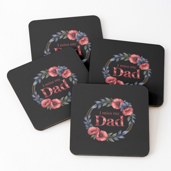 Artikelvorschau, Ich vermisse meinen Vater Blume Rot Blau Floral Vatertag Memorial entworfen und verkauft von ticlitule.