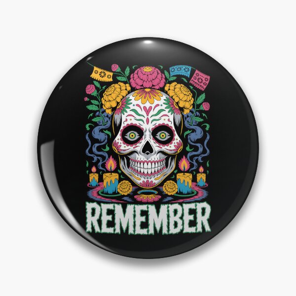Item preview, Day of the Dead – Vibrant Halloween Sugar Skull Recuerda Calavera designed and sold by Taans-Creation.