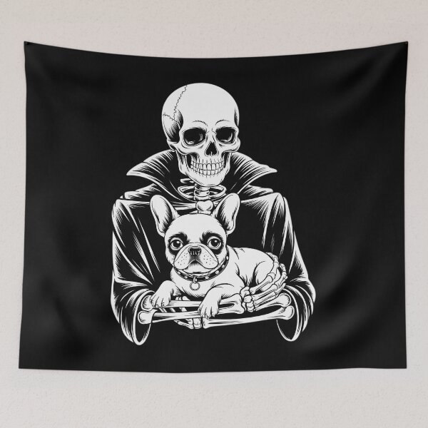 Item preview, SkeletonBull Dog Spoooky Halloween designed and sold by TyraYoung.
