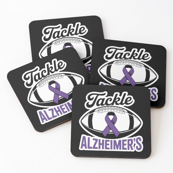 Item preview, Tackle Alzheimer's Awareness Football Ribbon designed and sold by TyraYoung.