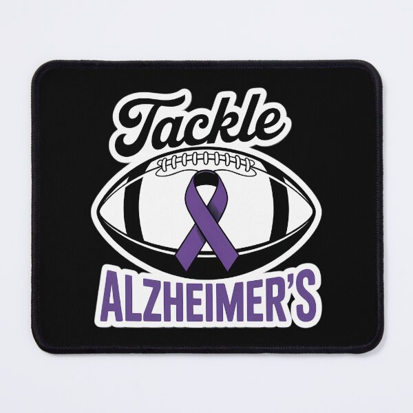 Item preview, Tackle Alzheimer's Awareness Football Ribbon designed and sold by TyraYoung.