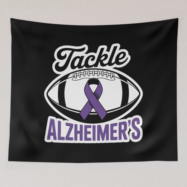 Item preview, Tackle Alzheimer's Awareness Football Ribbon designed and sold by TyraYoung.