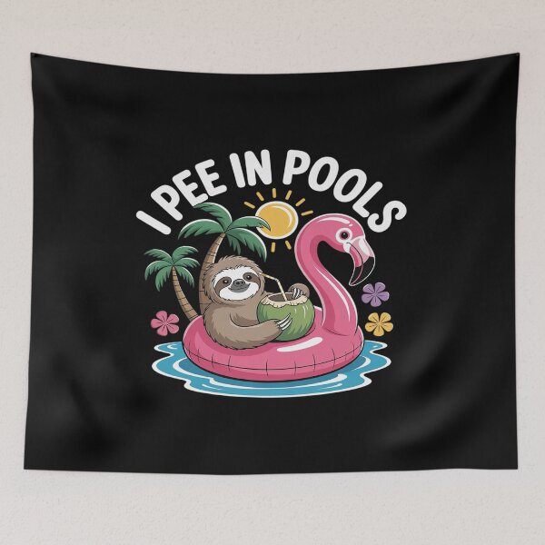 Artikelvorschau, Ich pinkle in Pools Schwimmwitz Lustige Sommer-Poolparty entworfen und verkauft von ticlitule.