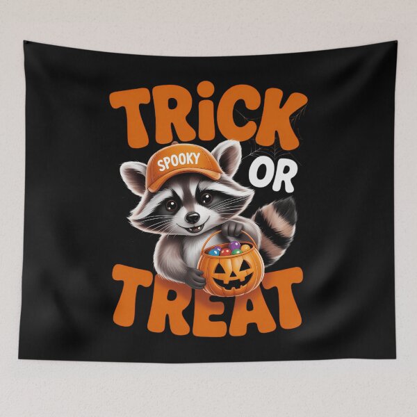 Item preview, Trick or Treat Spooky Raccoon Halloween Trash Panda Autumn designed and sold by TyraYoung.