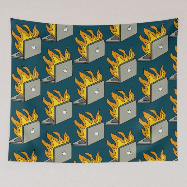 Item preview, Burning Laptop comic art  designed and sold by CailynOmorosa.