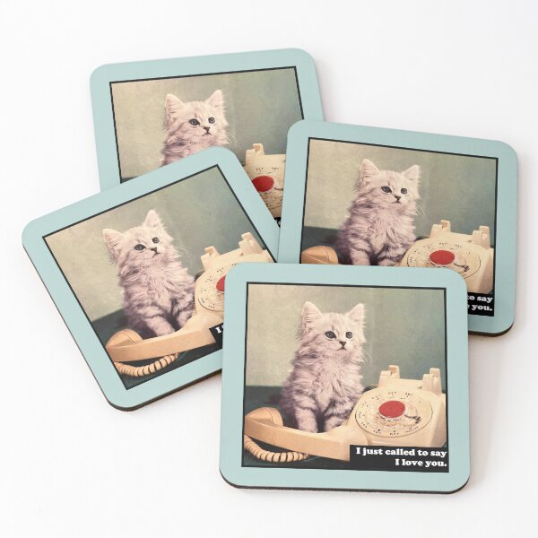 Item preview, Valentine Kitty Meowy Valentine - I Just Called to Say I Love You - Vintage Kitten designed and sold by The Sticker Bureau.