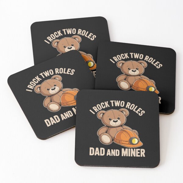Item preview, I Rock Two Roles Dad and Miner Underground Mining designed and sold by BiellaSar.