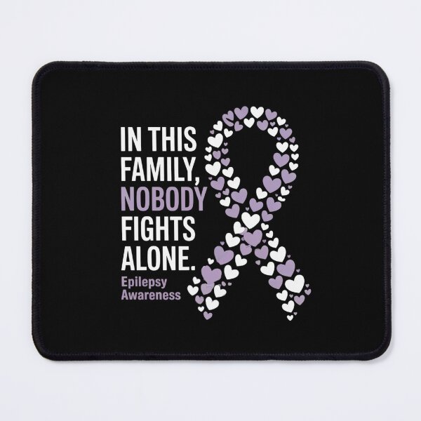 Item preview, In This Family Nobody Fights Alone – Epilepsy Awareness Ribbon designed and sold by Gogetgiggles.