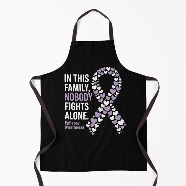 Item preview, In This Family Nobody Fights Alone – Epilepsy Awareness Ribbon designed and sold by Gogetgiggles.
