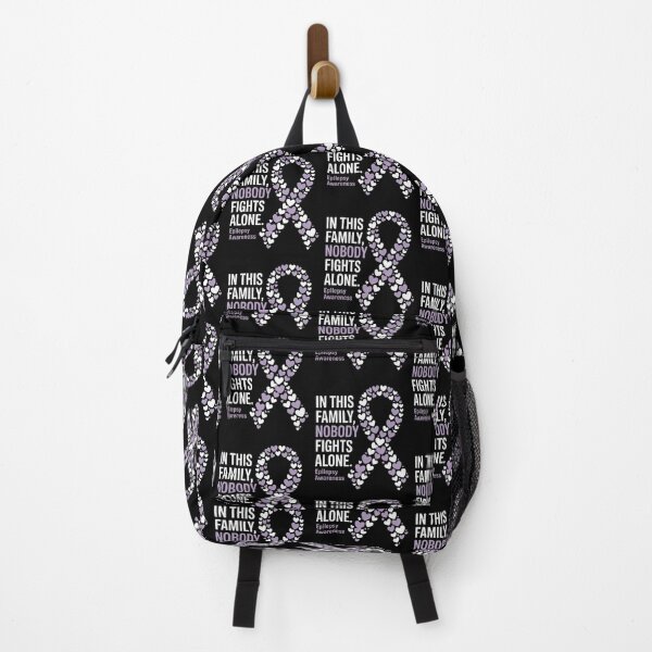 Item preview, In This Family Nobody Fights Alone – Epilepsy Awareness Ribbon designed and sold by Gogetgiggles.
