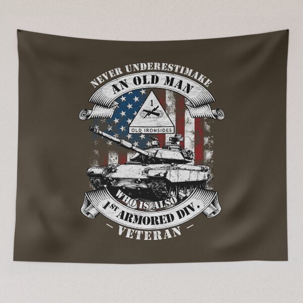 Item preview, 1st Armored Division Old Ironsides Patch Veteran Design designed and sold by Reagan Towne.