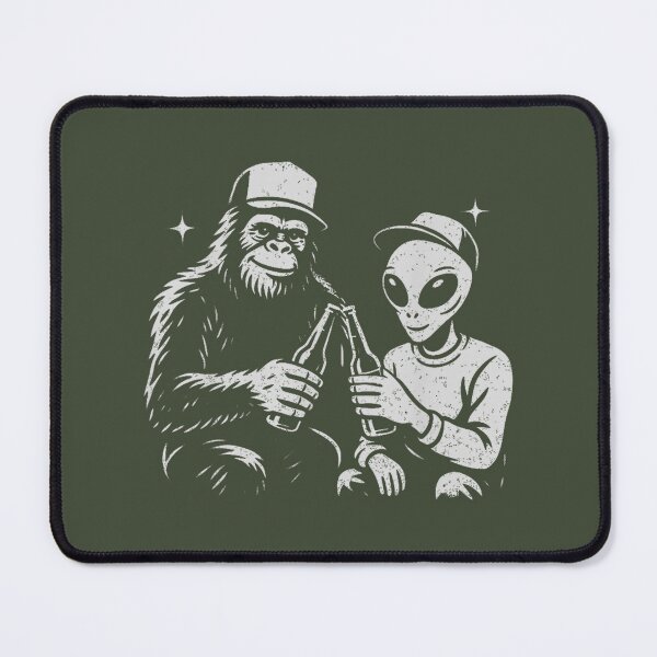 Item preview, Retro Alien Bigfoot Cheers Funny Paranormal Drinkingpng By Merch, Limited Edition, Perfect Gift For designed and sold by HALEYBEVERLY.