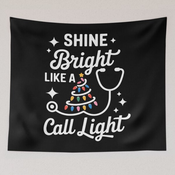 Item preview, Shine Bright Like a Call Light Nurse Vacation Merry Christmas designed and sold by papertaless.