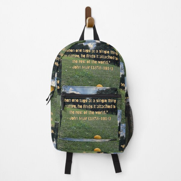 Item preview, “Tug at a Single Thing in Nature – John Muir Quote under Orange Trees” designed and sold by TrisaThyme.