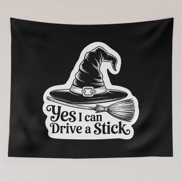 Item preview, Yes I Can Drive A Stick Funny Halloween Spooky Witch designed and sold by papertaless.