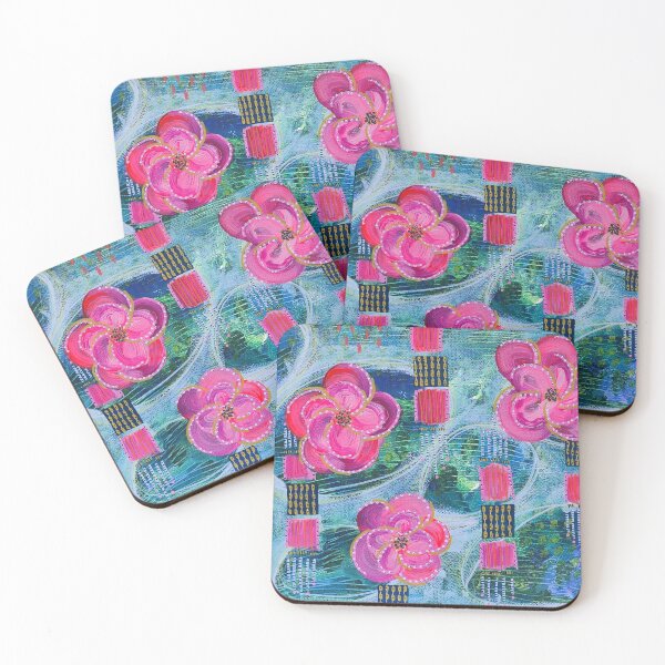 Item preview, Lilypad & pink flowers designed and sold by creativeabyss.