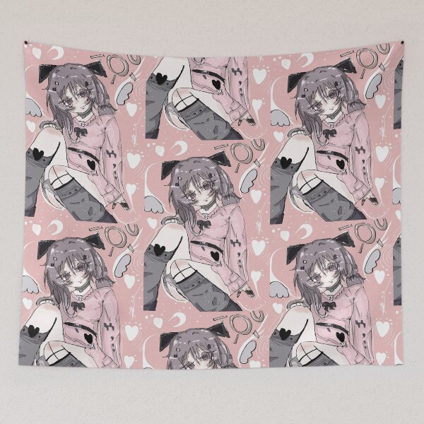 Item preview, Punk/grunge anime girl (with backround) designed and sold by MysticRacoon6.