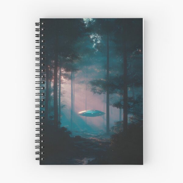 Item preview, Ufo in vaporwave forest designed and sold by Newrealis.