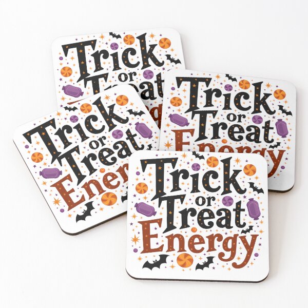 Item preview, Trick or Treat Energy – Fun Halloween T-Shirt | Candy Pattern Bubble Letters designed and sold by relso.