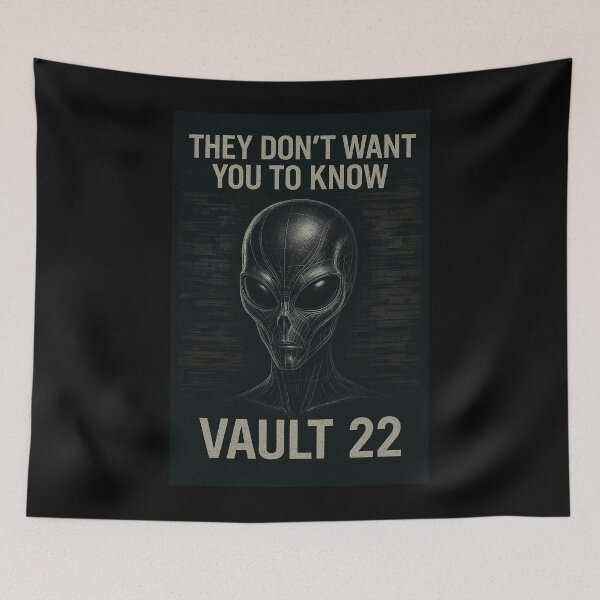 Item preview, Vault 22 “They Don’t Want You to Know” Alien Conspiracy Graphic Tee – Cyber Gothic Streetwear designed and sold by Vault 22.