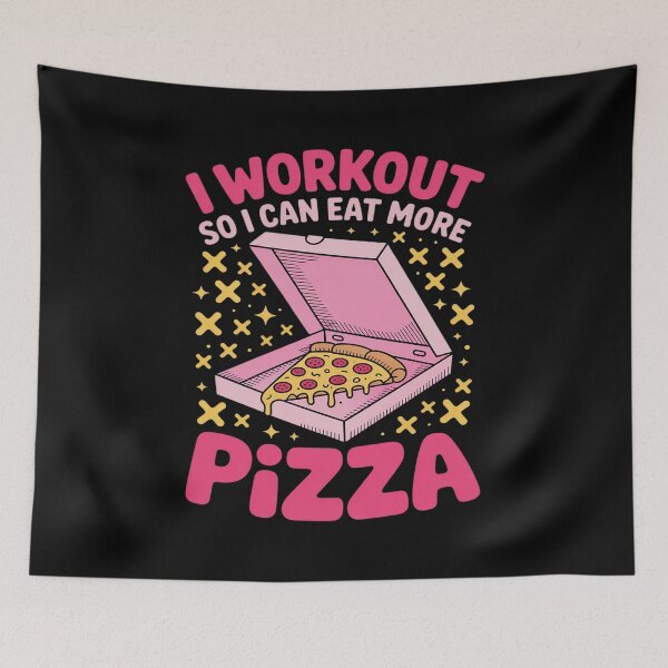 Item preview, i workout so i can eat more pizza funny workout gym designed and sold by August4Laughs25.
