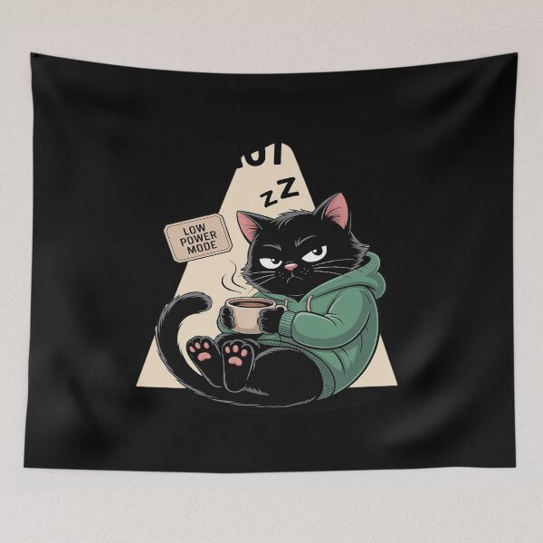 Item preview, I’m Not Lazy I’m Energy Efficient Funny Cat designed and sold by August4Laughs25.