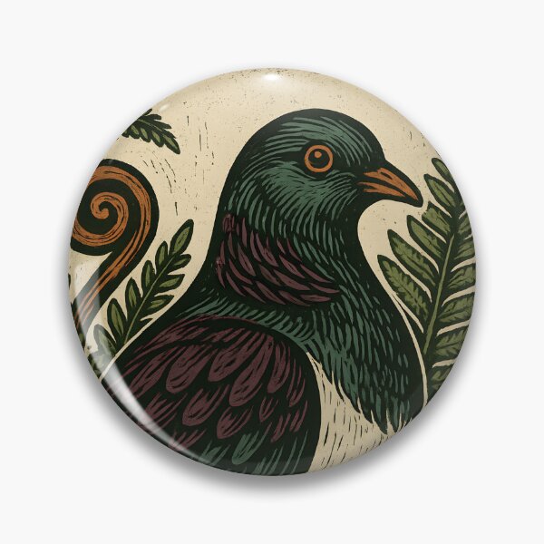 Item preview, Kererū with Ferns designed and sold by MvuuStudio.