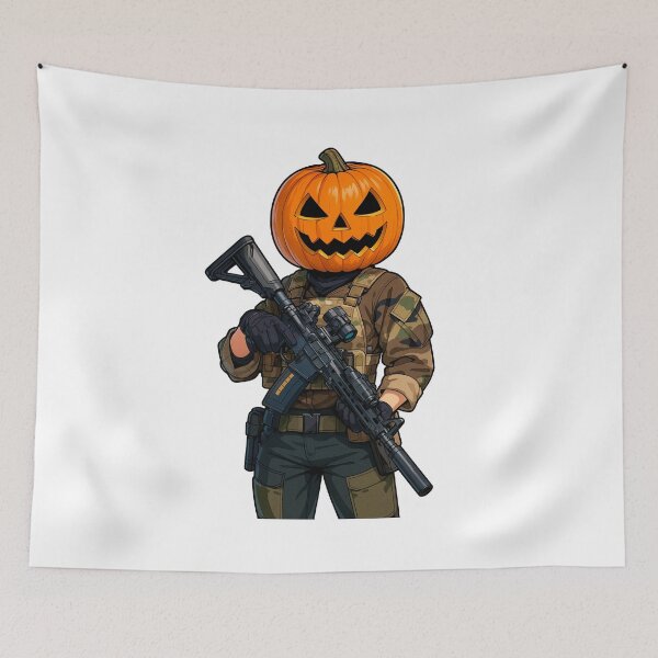Item preview, Tactical Halloween Jack-o-lantern  designed and sold by RAWLIFEGRAPHIC.