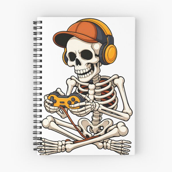 Item preview, Skeleton Gamer – Spooky Halloween Gaming Controller and Headphones Design designed and sold by faamyo.