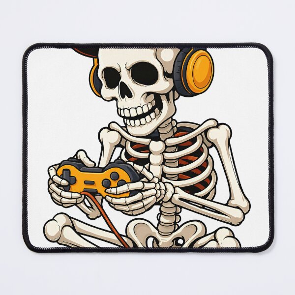 Item preview, Skeleton Gamer – Spooky Halloween Gaming Controller and Headphones Design designed and sold by faamyo.