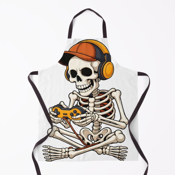 Item preview, Skeleton Gamer – Spooky Halloween Gaming Controller and Headphones Design designed and sold by faamyo.