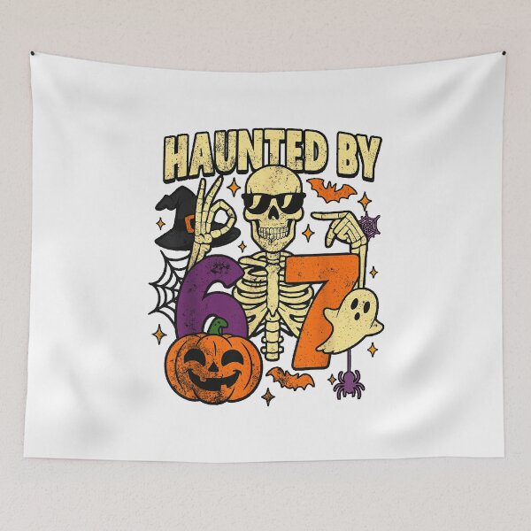 Item preview, Haunted by 67 Funny Halloween Six Seven Spooky Skeleton Meme designed and sold by shannonanne18.