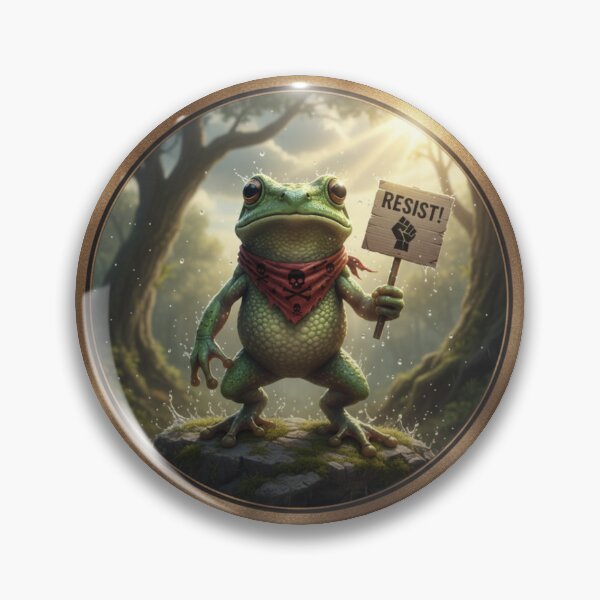 Item preview, Brave Rebel Frog of the Wild Rain designed and sold by PrintBreeze.