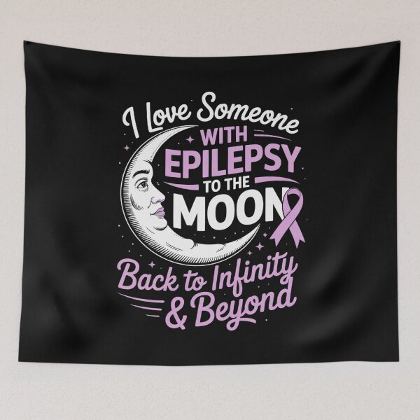 Item preview, I Love Someone with Epilepsy – To the Moon and Back Awareness Design designed and sold by Gogetgiggles.